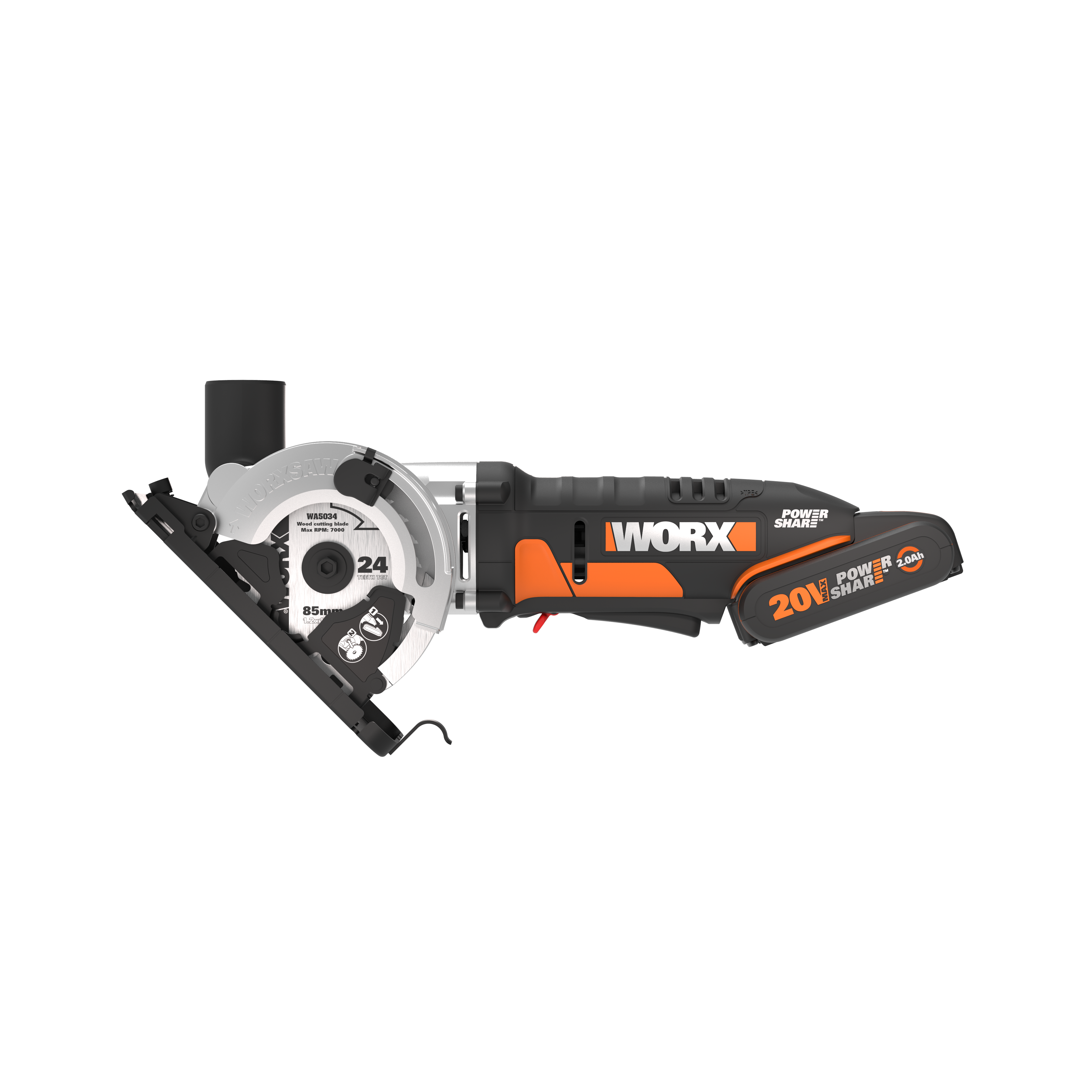 Cordless Mini Plunge Saw Brushless Motor Bare Tool WORX WX527