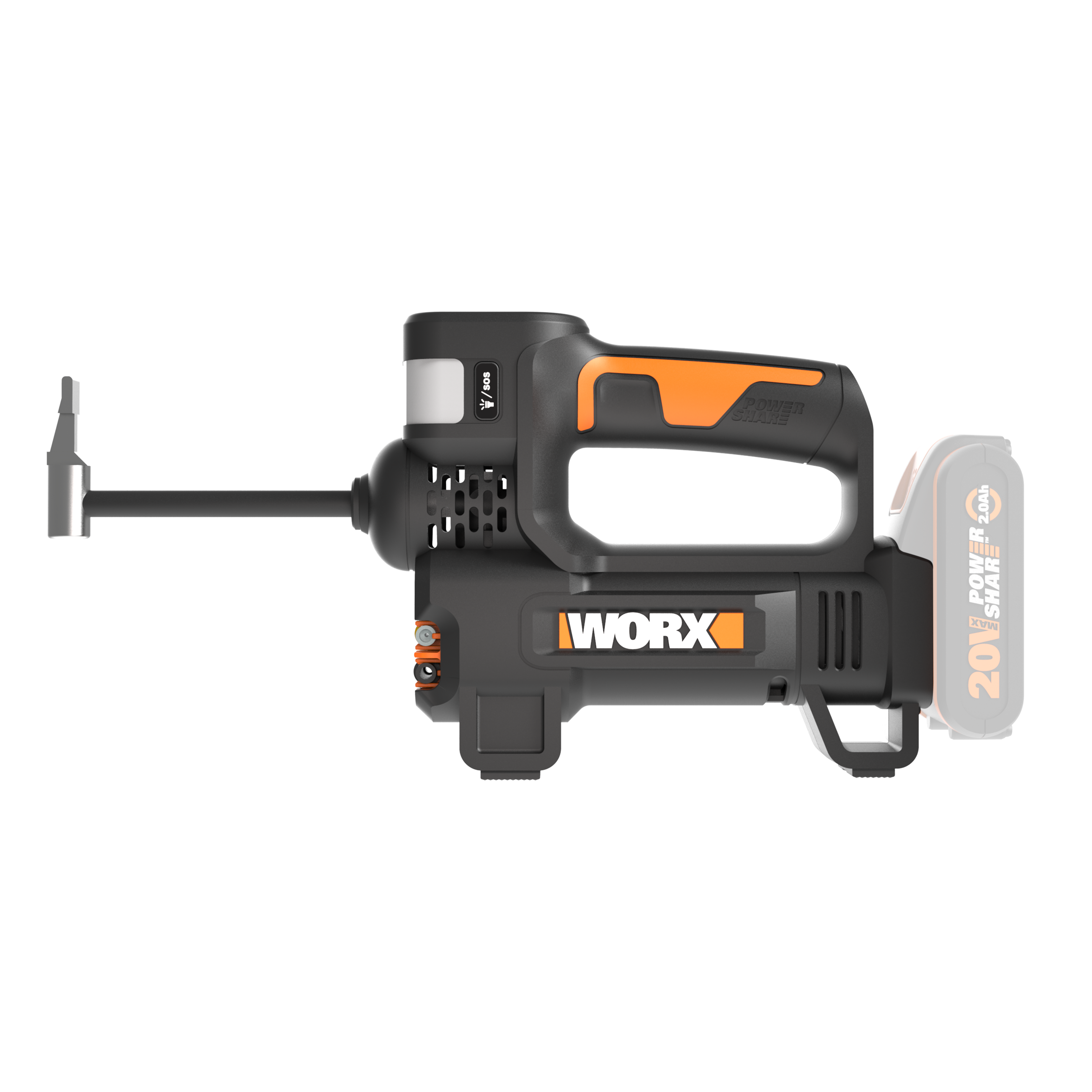 WORX Power Share 20-volt / 20 Lithium Ion (li-ion) Air Inflator (Power  Source: Battery) in the Air Inflators department at