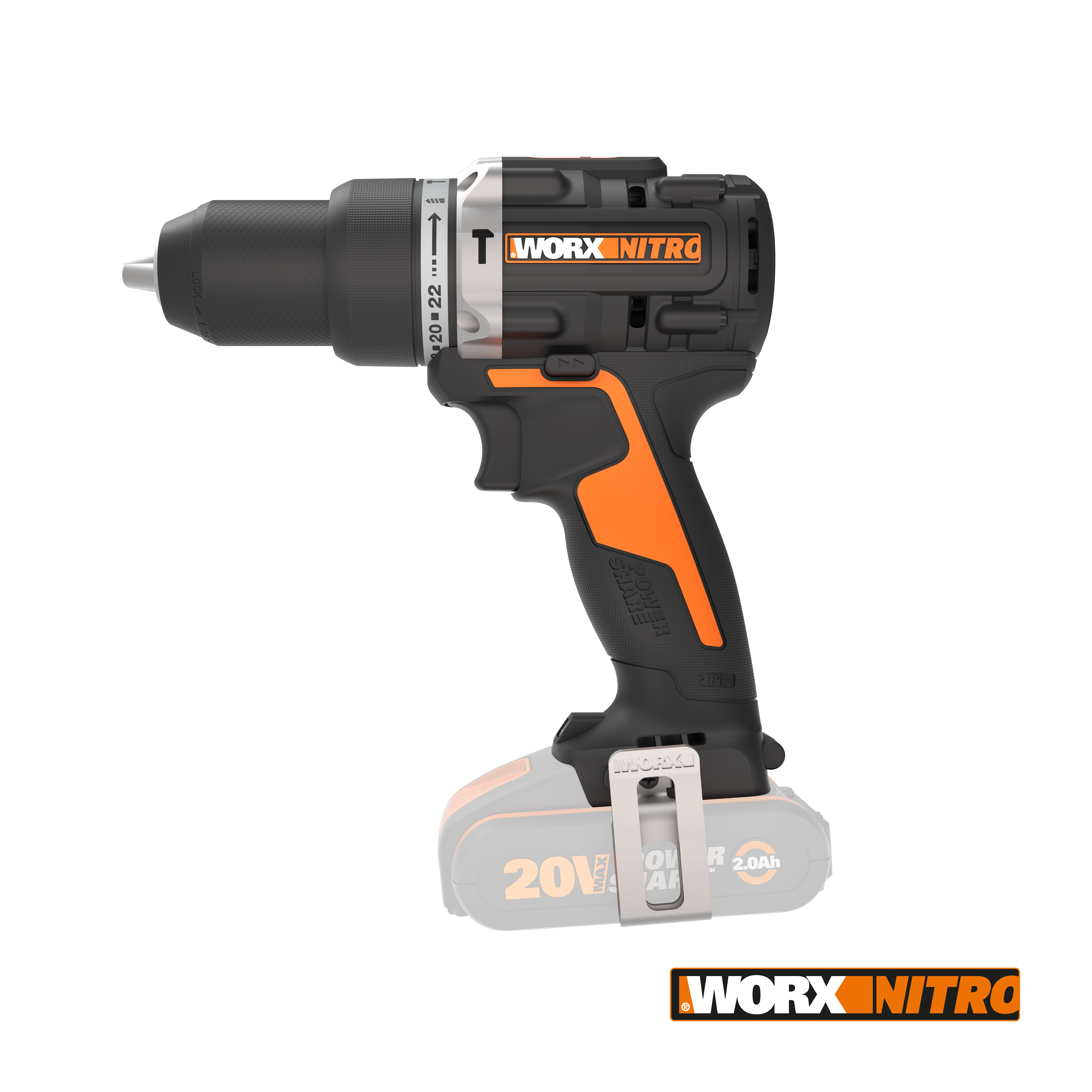 Brushless Combi Drill Bare Tool Compact WORX WX352.9